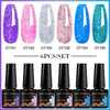 NailArt Pro 6pc UV Gel Polish Kit for Manicure ATHLEXES
