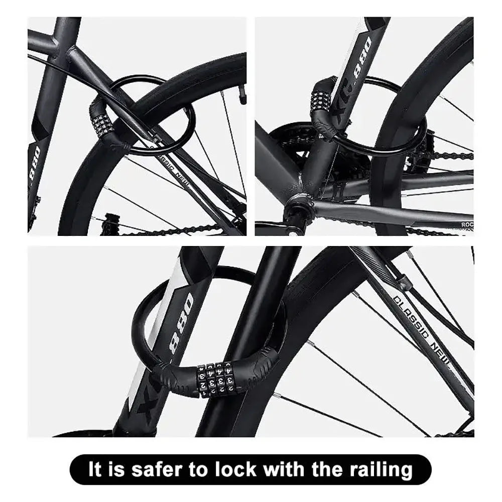 SecureCycle 4-Digit Anti-Theft Bicycle Lock ATHLEXES