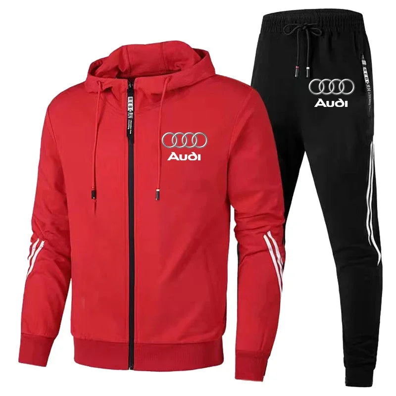 Audi Logo Autumn Winter Tracksuit Set for Men ATHLEXES