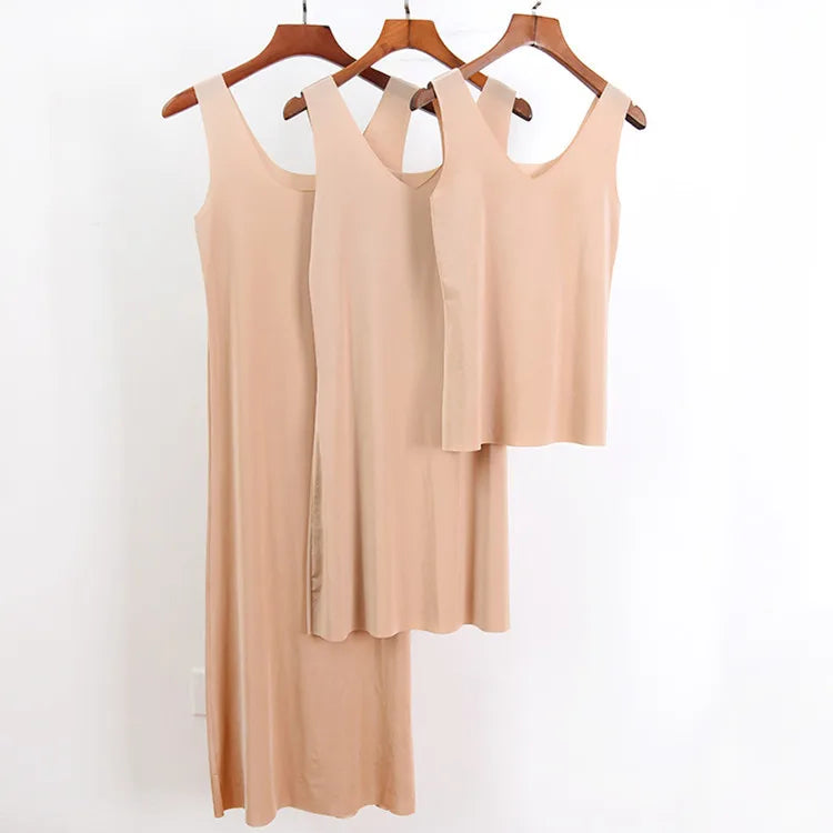 SilkFeel Plus Size Full Slip Dress ATHLEXES