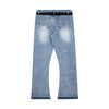 Retro Spliced Denim Trousers for Trendy Couples ATHLEXES