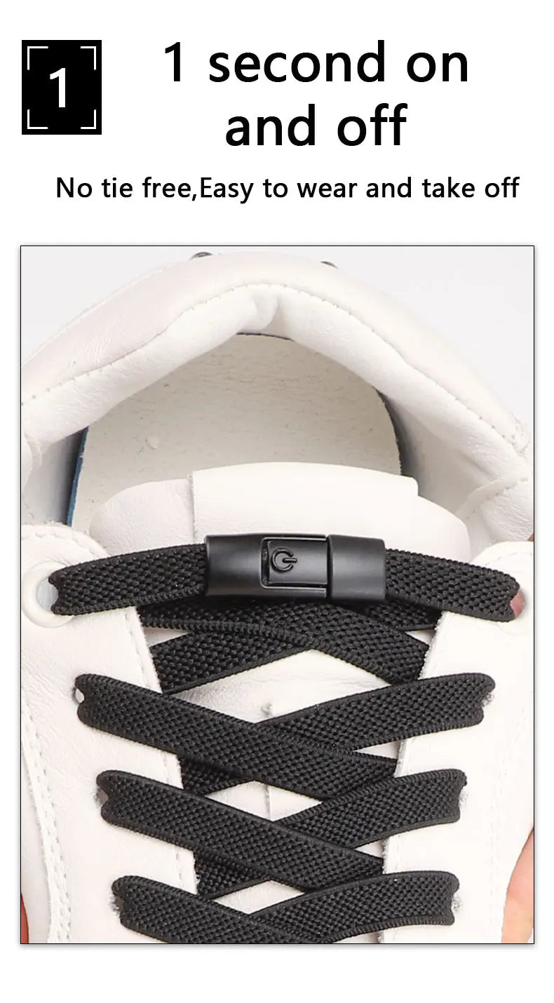No Tie Elastic Press Lock Shoelaces for All ATHLEXES
