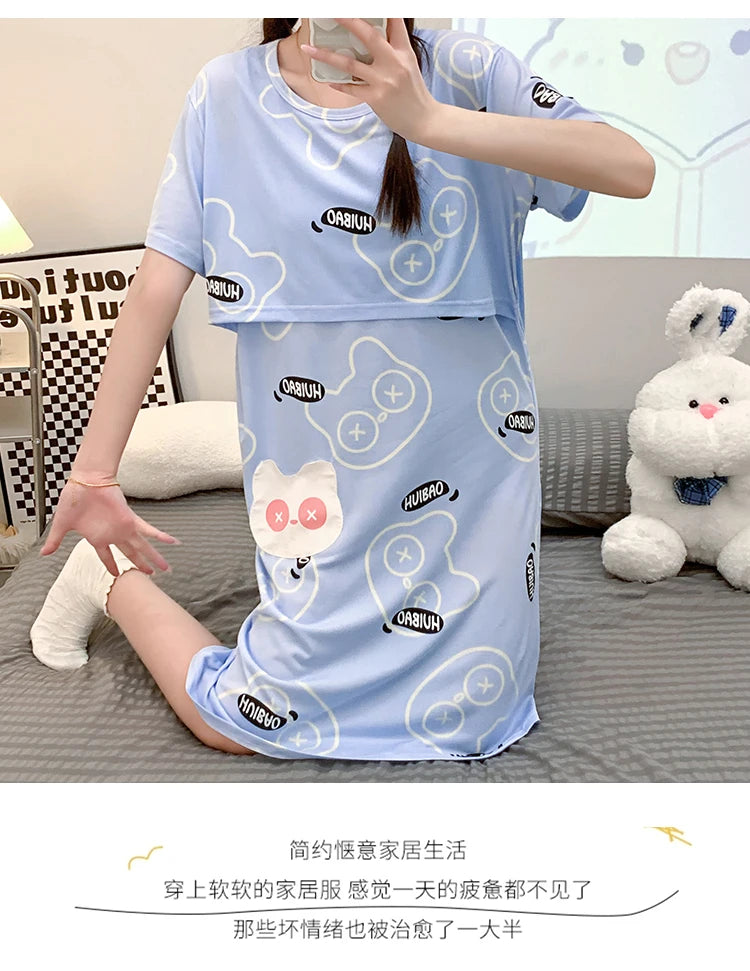 Korean Style Maternity Nursing Nightgown ATHLEXES