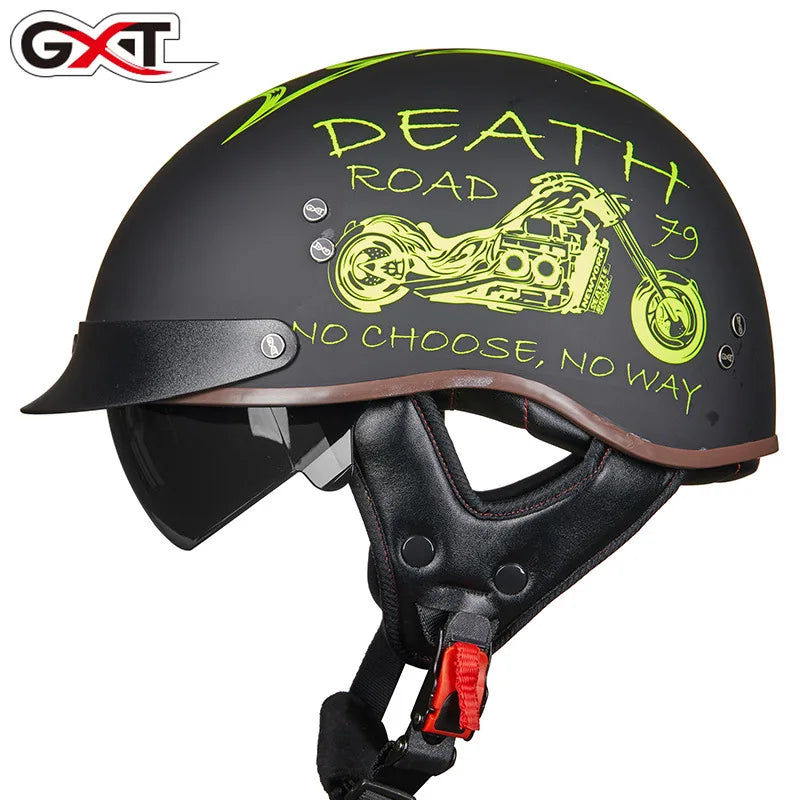 RetroRide DOT Certified Half Helmet ATHLEXES