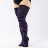 ChicPlus Curvy Thigh High Striped Socks ATHLEXES