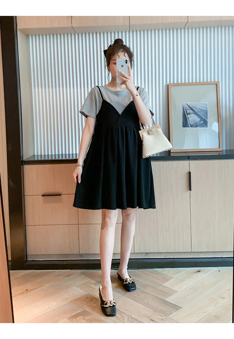 Chic Maternity Summer Dress with Halter Neck ATHLEXES