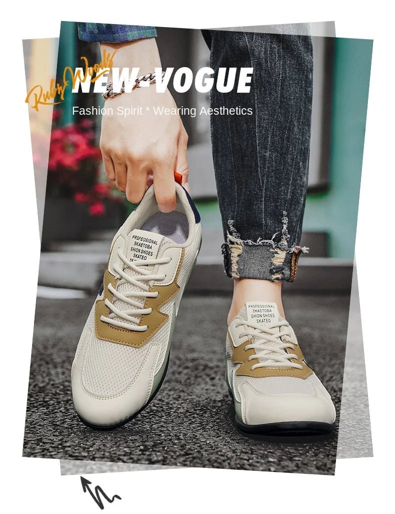 Men's Shoes Summer Outdoor Casual Driving Shoes Lace-Up Classic Mesh Shoes Breathable Flat Sneakers for Men Zapatillas Hombre ATHLEXES