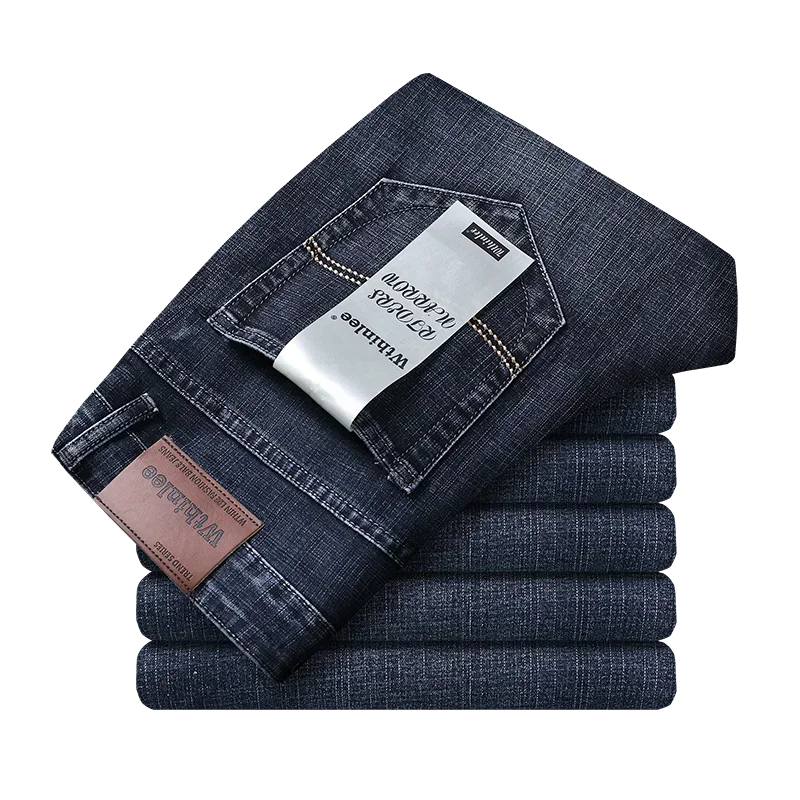 Classic Blue Black Stretch Denim Jeans for Men ATHLEXES
