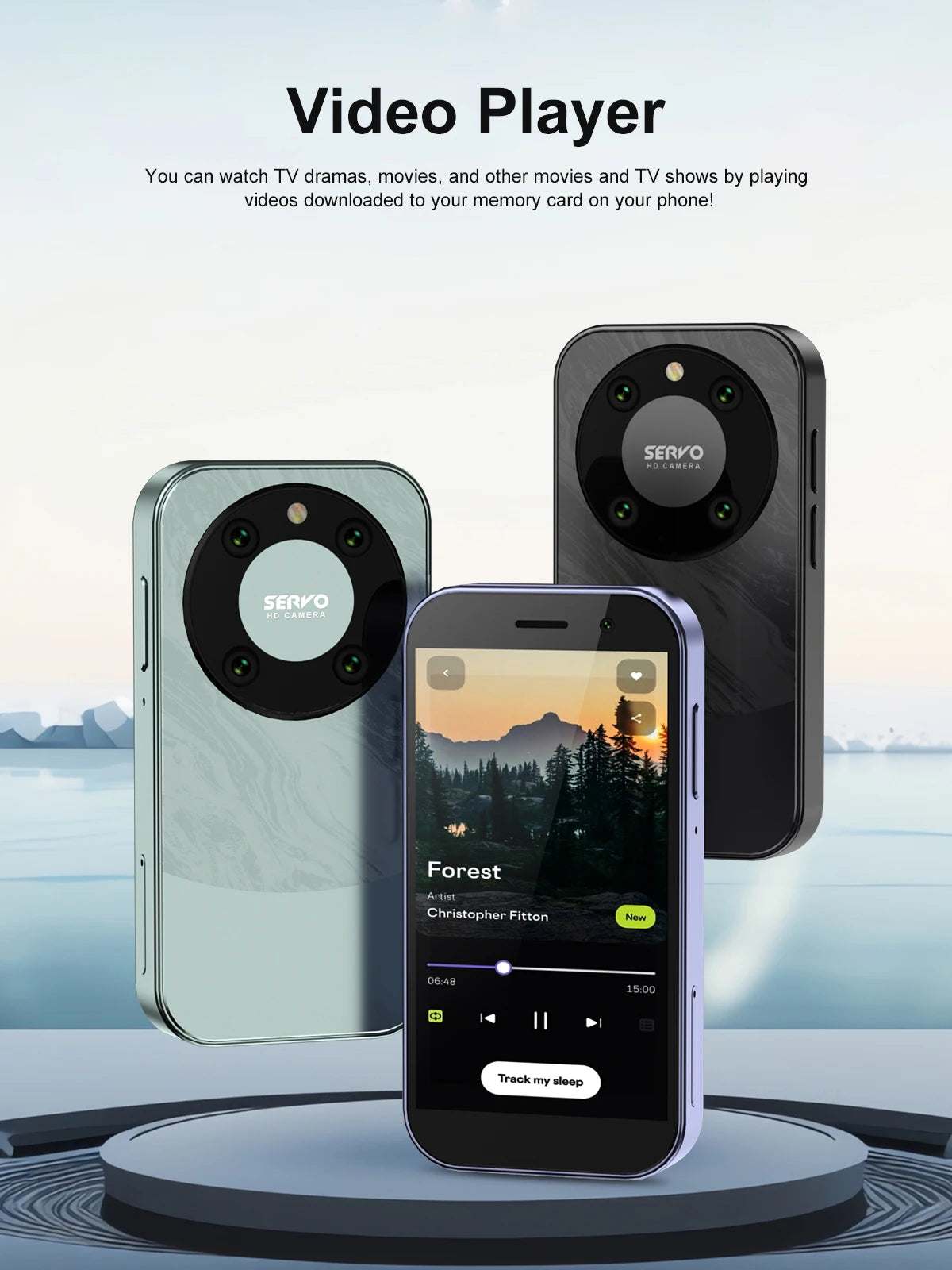 SERVO KING 9000 Mini Smartphone with Face Unlock ATHLEXES