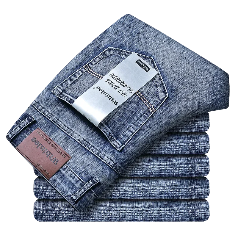 Classic Blue Black Stretch Denim Jeans for Men ATHLEXES