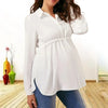 Chic V-Neck Maternity Blouse in Solid Colors ATHLEXES