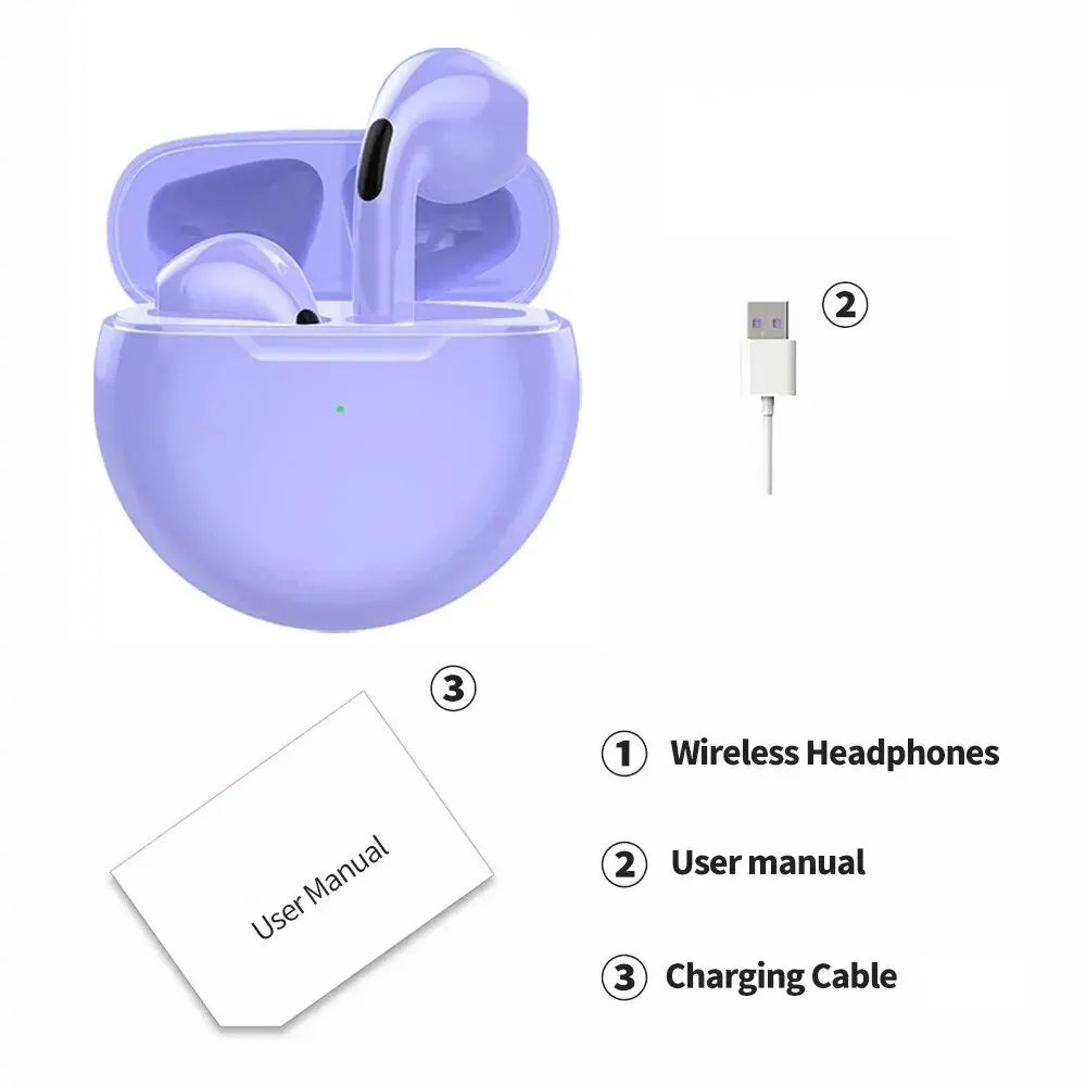 Air Pro 6 Mini TWS Bluetooth Earbuds with Mic ATHLEXES