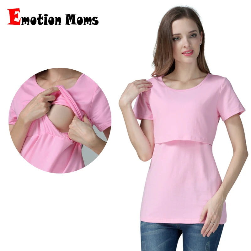 NurtureNest Stylish Nursing T-Shirt for Moms ATHLEXES