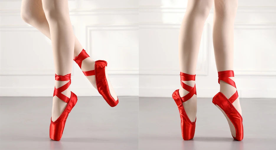 Elegant Pointe Ballet Shoes for Girls and Women with Ribbons ATHLEXES