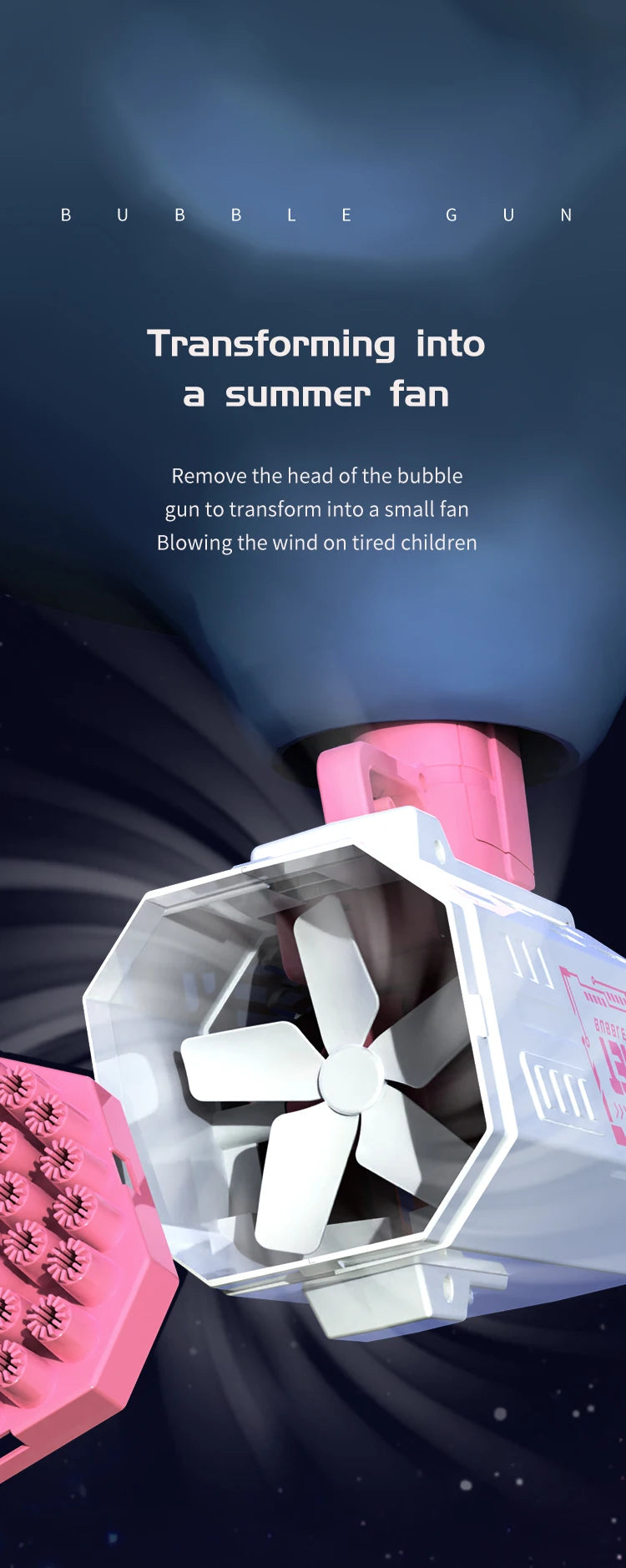 BubbleBlast LED Rocket Launcher Gun ATHLEXES