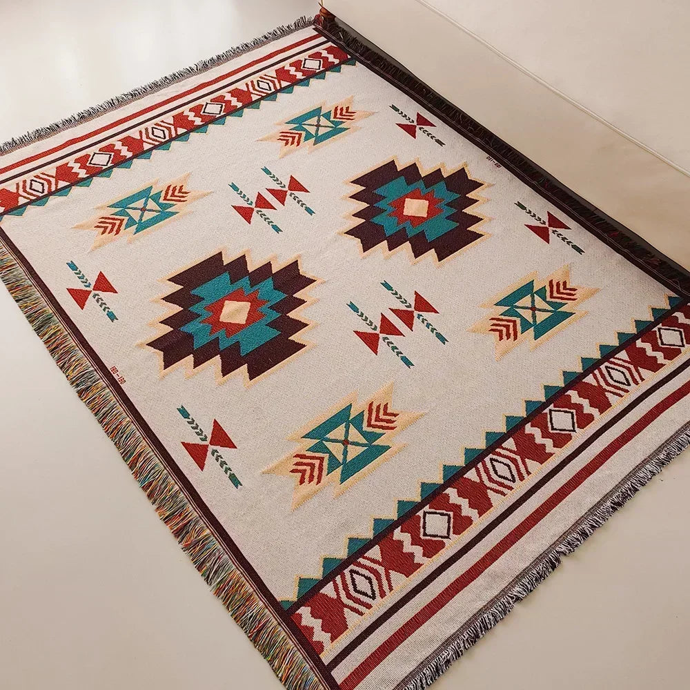 Boho Chic Aztec Oversized Throw Blanket ATHLEXES