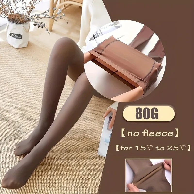 Winter Elegance Plus Size Translucent High Waist Tights ATHLEXES