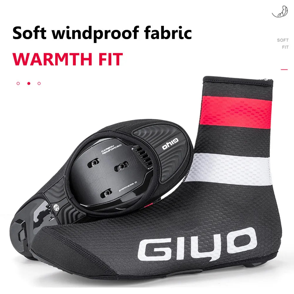 GIYO Windproof Waterproof Fleece Cycling Shoe Covers for All Seasons ATHLEXES