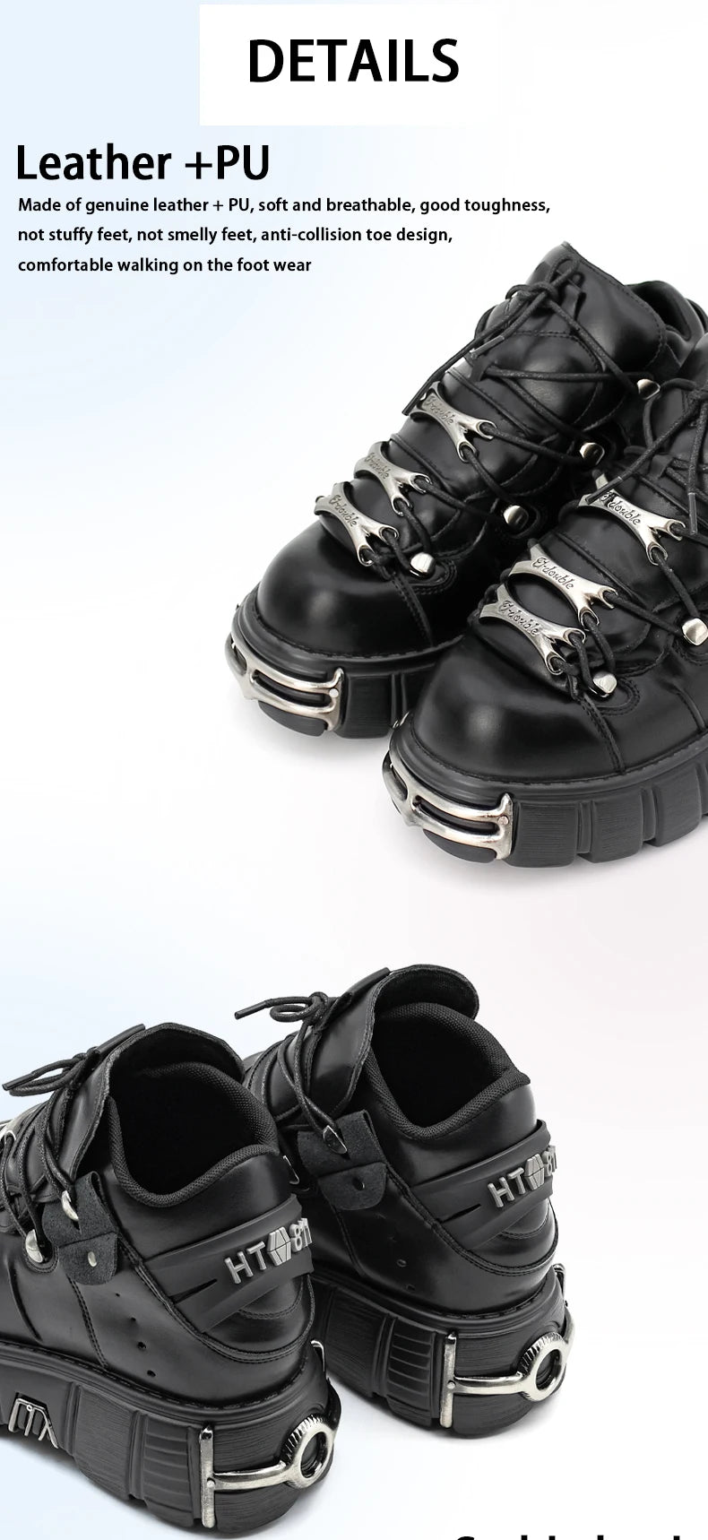 Punk Chic Women's Lace-Up Rock Boots ATHLEXES