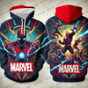 SpiderMan & Captain America 3D Print Oversized Hoodie ATHLEXES