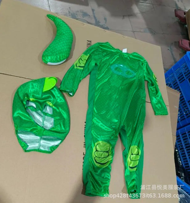 Anime Hero Blue Pajama Costume with Mask Set ATHLEXES