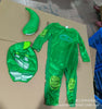 Anime Hero Blue Pajama Costume with Mask Set ATHLEXES