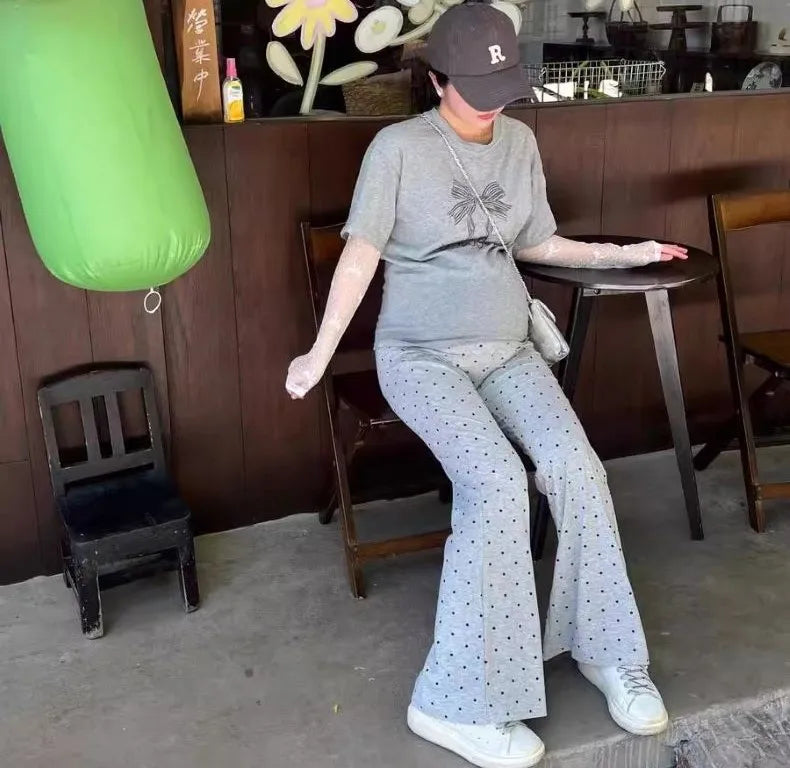 Chic Maternity Dots Slim Fit Trousers ATHLEXES