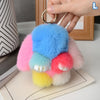 Chic 15cm Rabbit Fur Keychain for Bags & Gifts ATHLEXES