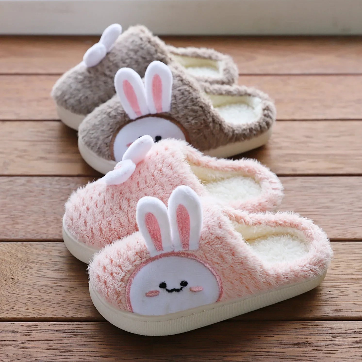 Cozy Rabbit Flip Flops for Kids - Warm Cotton Slippers ATHLEXES