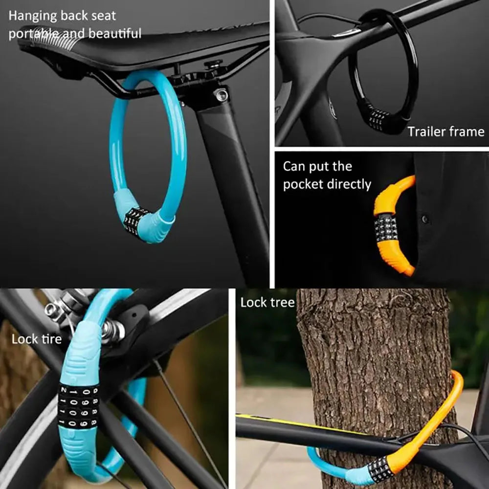 SecureCycle 4-Digit Anti-Theft Bicycle Lock ATHLEXES