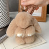 Chic 15cm Rabbit Fur Keychain for Bags & Gifts ATHLEXES