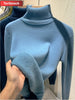 Korean Style Velvet Turtleneck Sweater for Women ATHLEXES