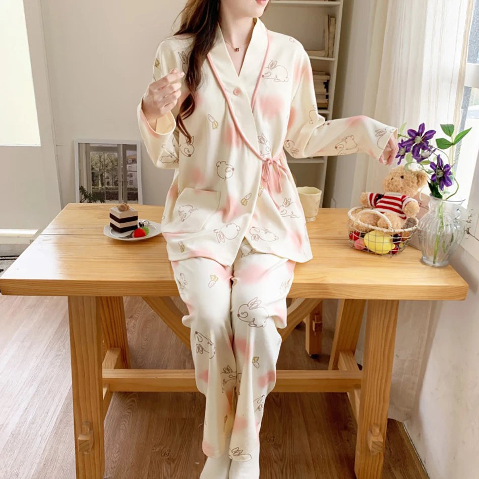 Elegant Maternity Nursing Pajama Set ATHLEXES
