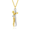 Seulement 14K Gold Embrace Pendant Couple Necklace ATHLEXES
