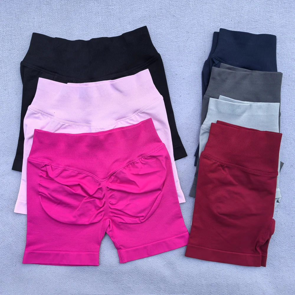 Seamless Flex Ribbed Yoga Shorts for Women ATHLEXES