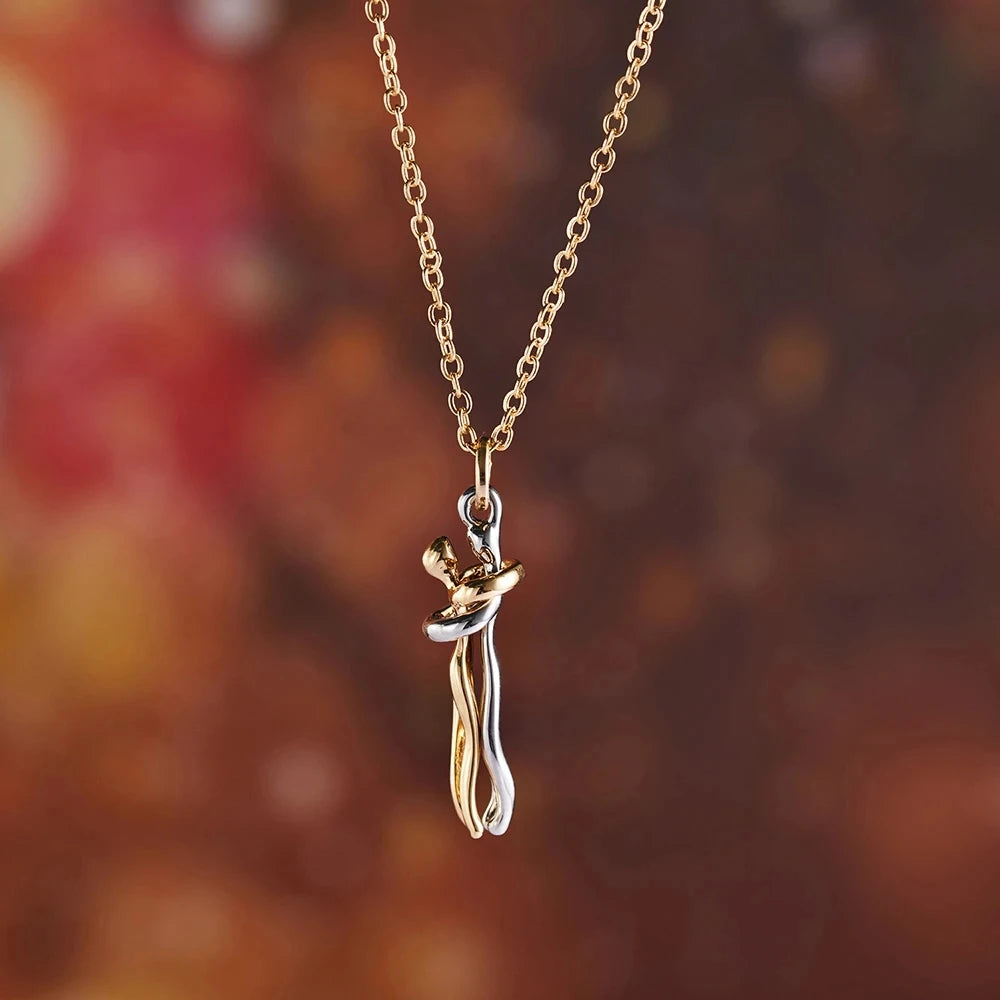 Lovers' Embrace Hugging Choker Necklace Jewelry ATHLEXES