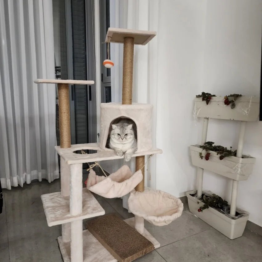 Multilevel Wooden Cat Climbing Tower ATHLEXES