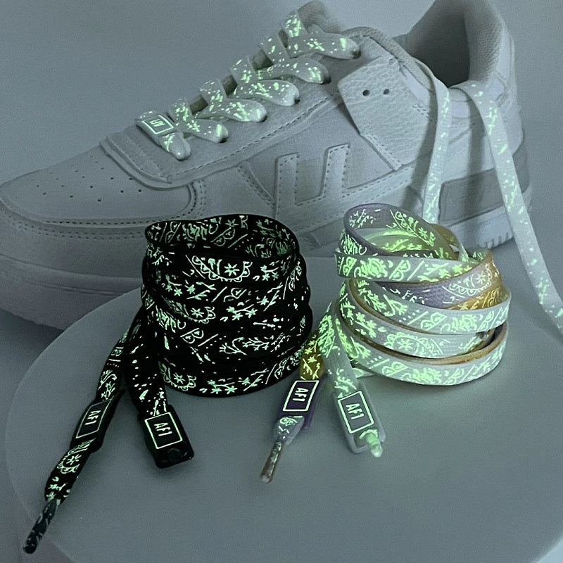 Luminous Glow AF1 Shoelaces - 4Pcs Sneaker Decor ATHLEXES
