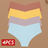 4PC Women Seamless Briefs Sexy V-Waist Underwear Set ATHLEXES
