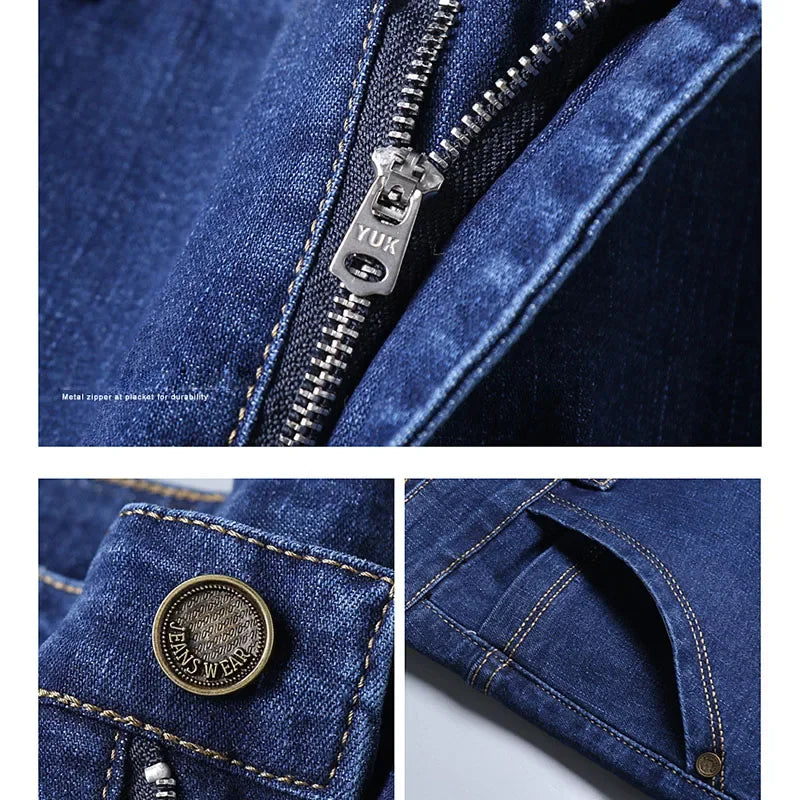 Classic Stretch Straight Fit Denim Jeans for Men ATHLEXES
