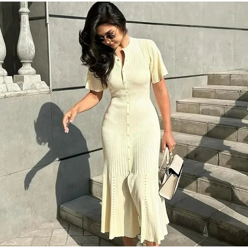 Elegant Summer Knit Dress for Women 2025 ATHLEXES