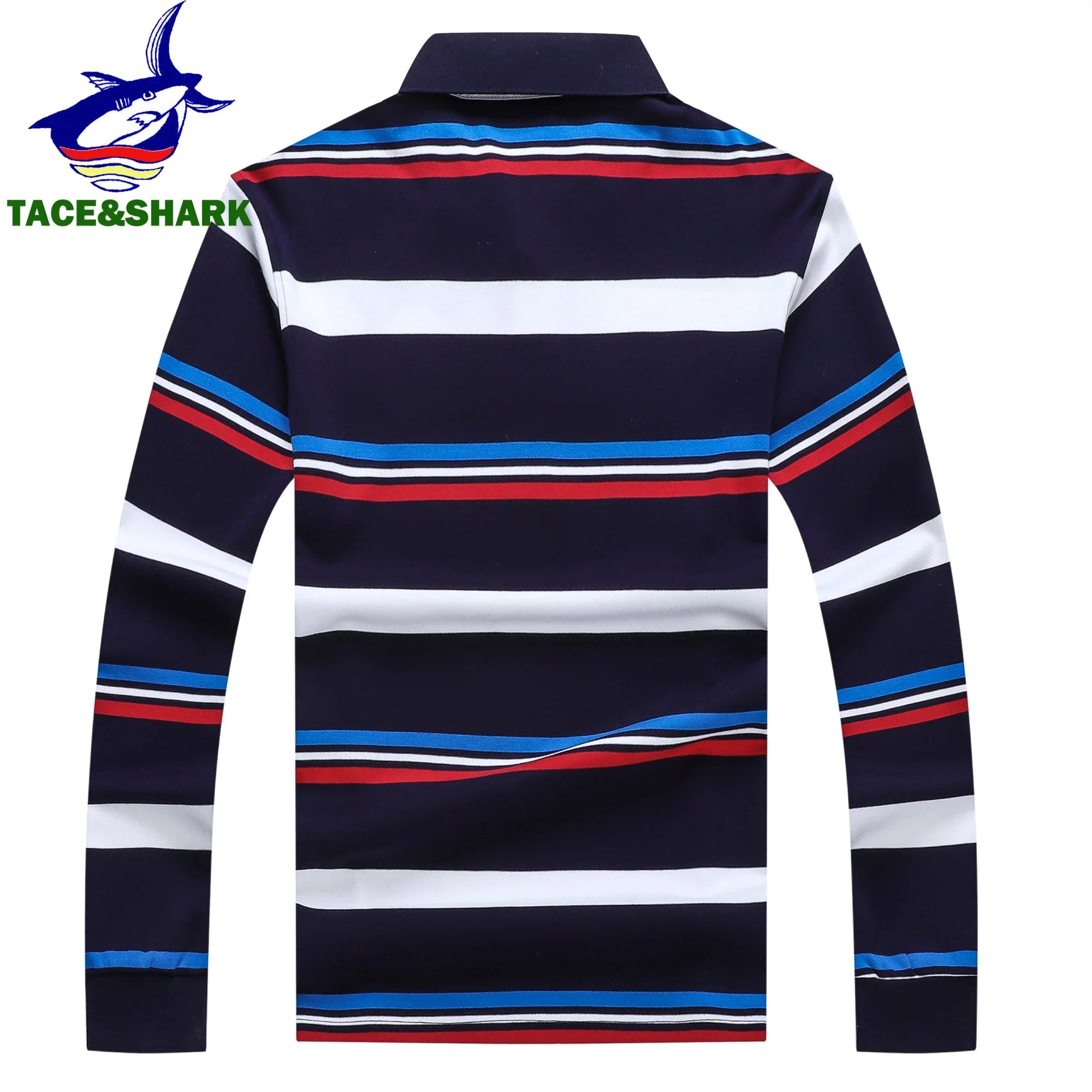 TACE&SHARK Premium Striped Long Sleeve Polo Shirt ATHLEXES