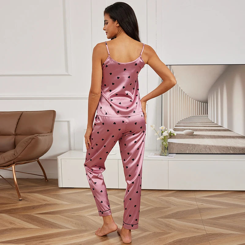 Womens Satin Cami Sleepwear Set ATHLEXES