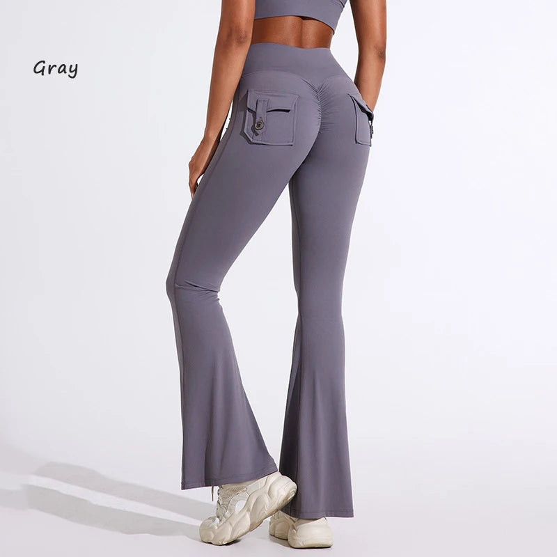 JoyFit High Waisted Bell Bottom Yoga Pants ATHLEXES