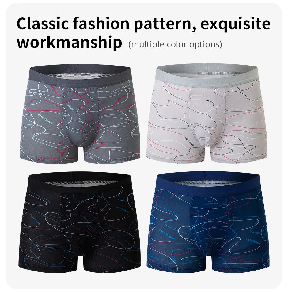 ComfortFlex Printed Underwear 4 Pack for Men ATHLEXES