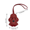 Colorful Teddy Dog Leather Keychain Pendant ATHLEXES