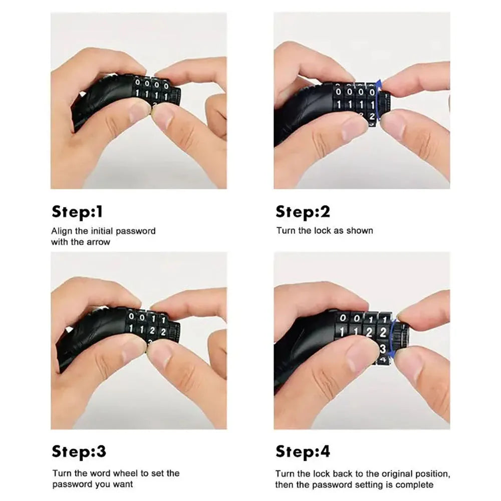 SecureCycle 4-Digit Anti-Theft Bicycle Lock ATHLEXES