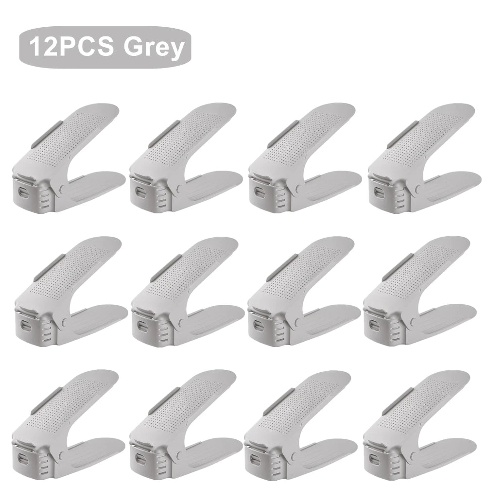 ShoeSavvy 12Pcs Adjustable Organizer Rack System ATHLEXES