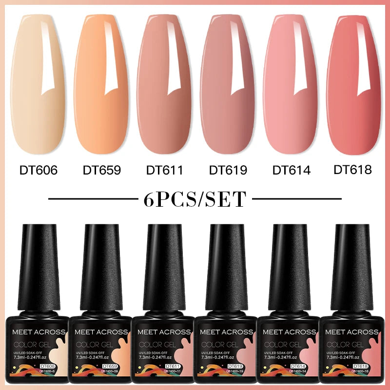 NailArt Pro 6pc UV Gel Polish Kit for Manicure ATHLEXES