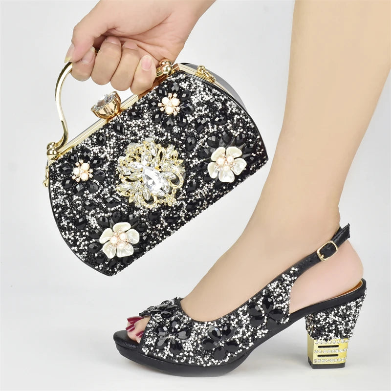 Radiant Rhinestone Italian Shoe and Bag Set 2024 ATHLEXES